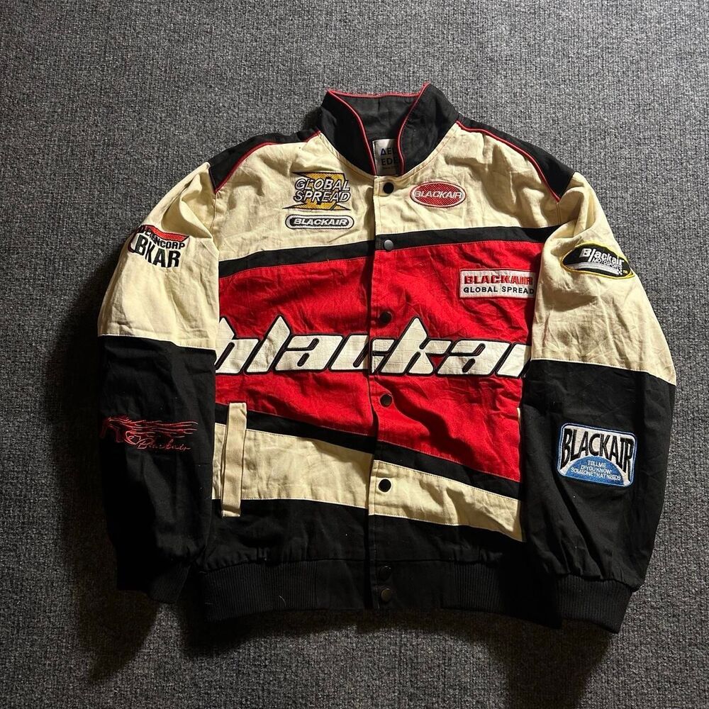 Y2K Aelfric Eden Blackair Racing Jacket Size M